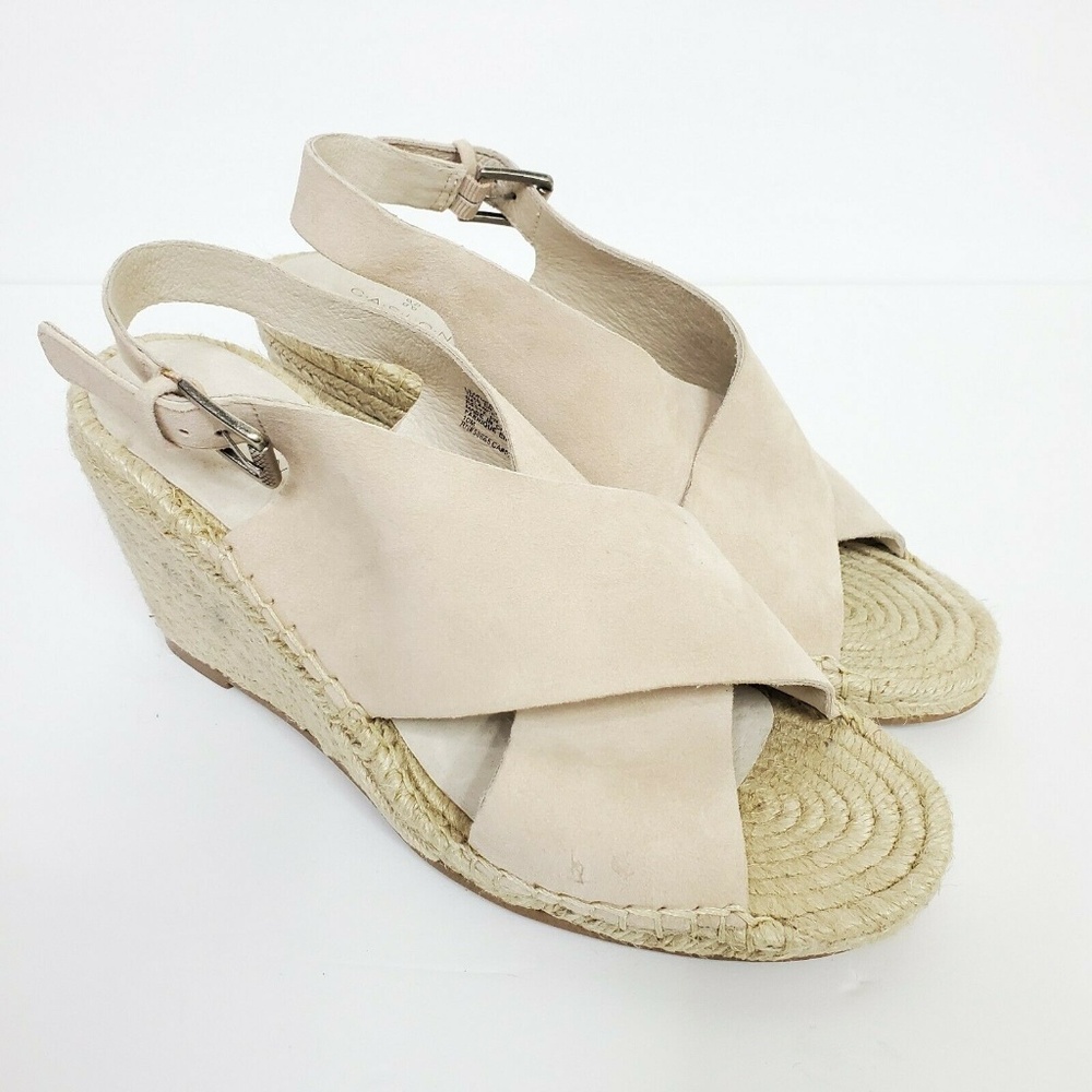 Elegant Cream Wedge Sandals